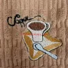 Coffee series Waffle embroidery towel with strong water absorption, kitchen cleaning cloth details Picture